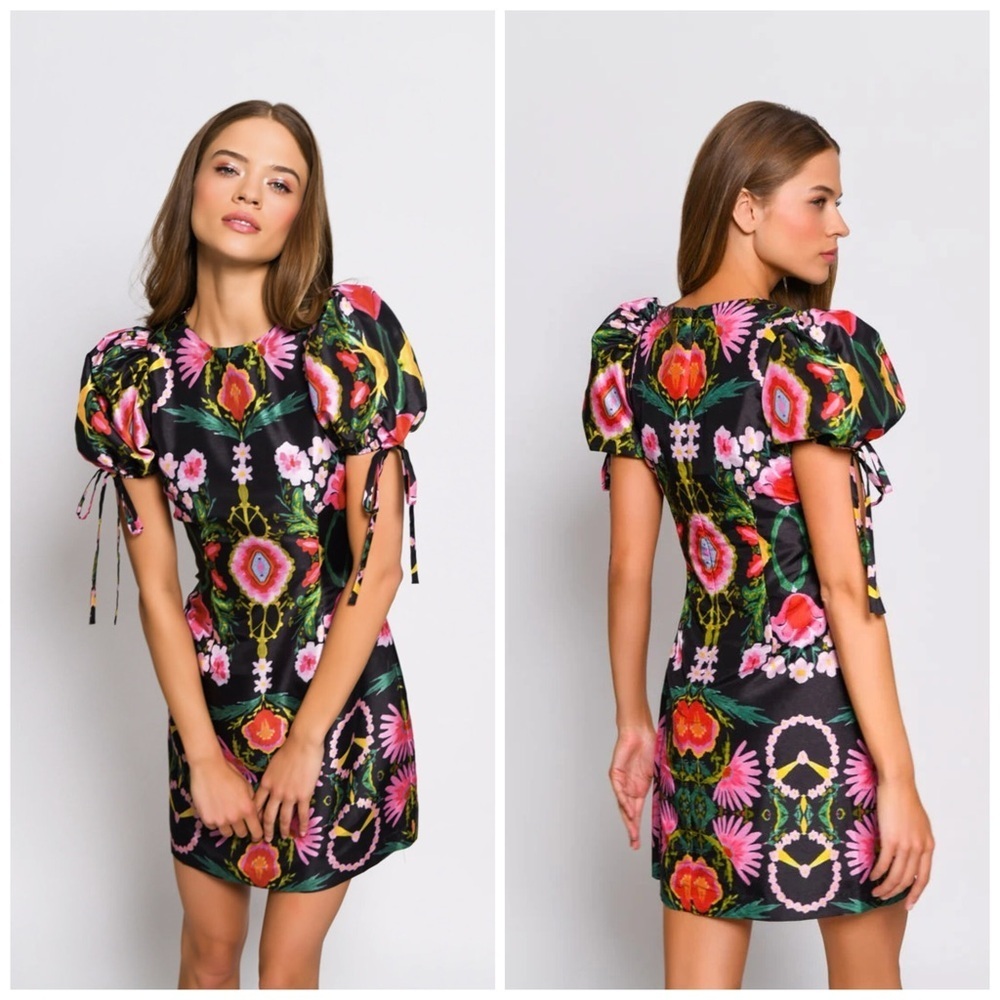 New Hutch Plus Short-Sleeve Floral Mini Dress Size Medium